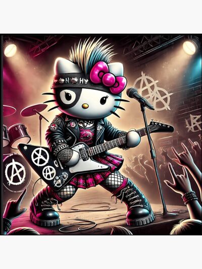 Alternative view of Hello Punk Kitty Tapestry
