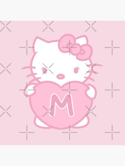 Alternative view of Pink Hello Kitty Holding Tapestry