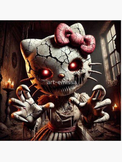 Alternative view of Hello Creepy Kitty Tapestry
