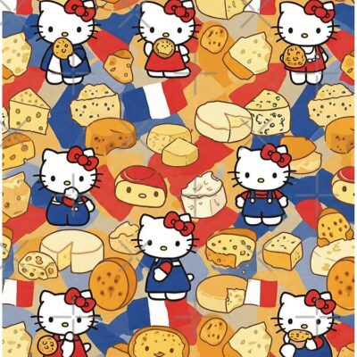 Alternative view of Hello Kitty In Paris Cheese Cheese Tote Bag