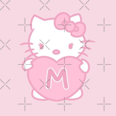 Alternative view of Pink Hello Kitty Holding A Heart With Letter M Tote Bag