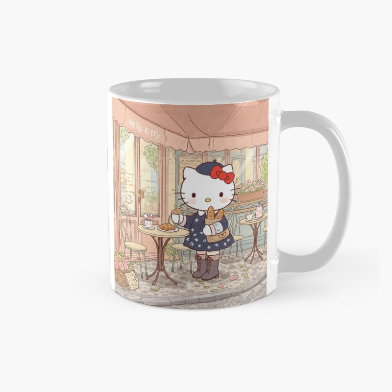 Hello Kitty In Paris At Bakery Mug