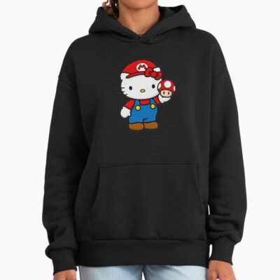 Alternative view of Mario Hello Kitty Hoodie