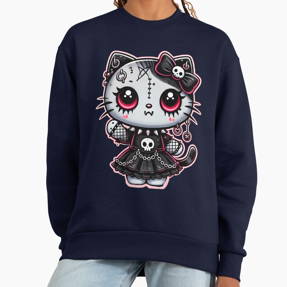 Hello Gothic Kitty Sweatshirt - Image 5