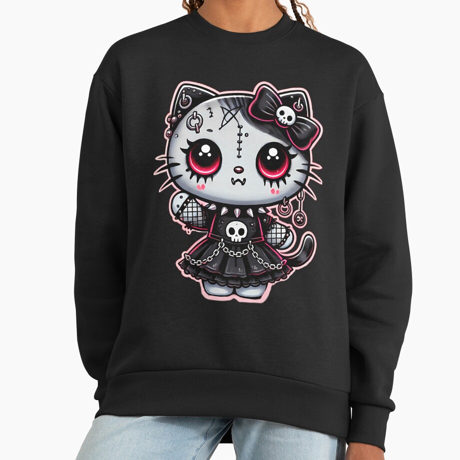 Hello Gothic Kitty Sweatshirt
