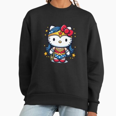 Alternative view of Kitty Super Hero Woman Sweatshirt