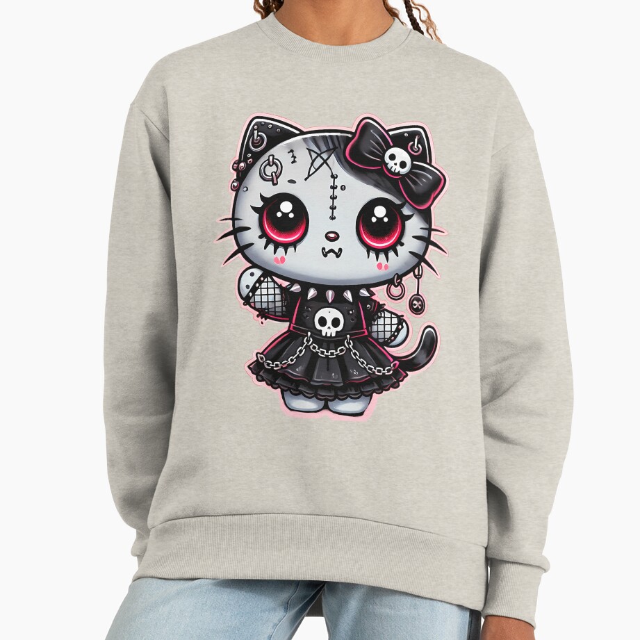 Hello Gothic Kitty Sweatshirt - Image 3